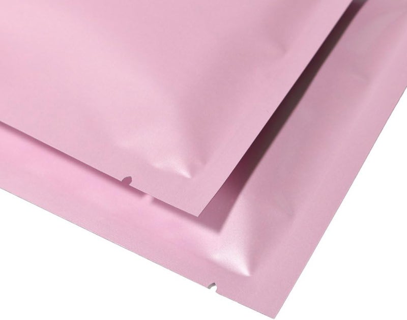 QQ Studio 100 PCS Metallic Mylar Foil Open Top Sealable Bags (9x13cm(3.5x5.1"), 100x Light Pink) - Image 4